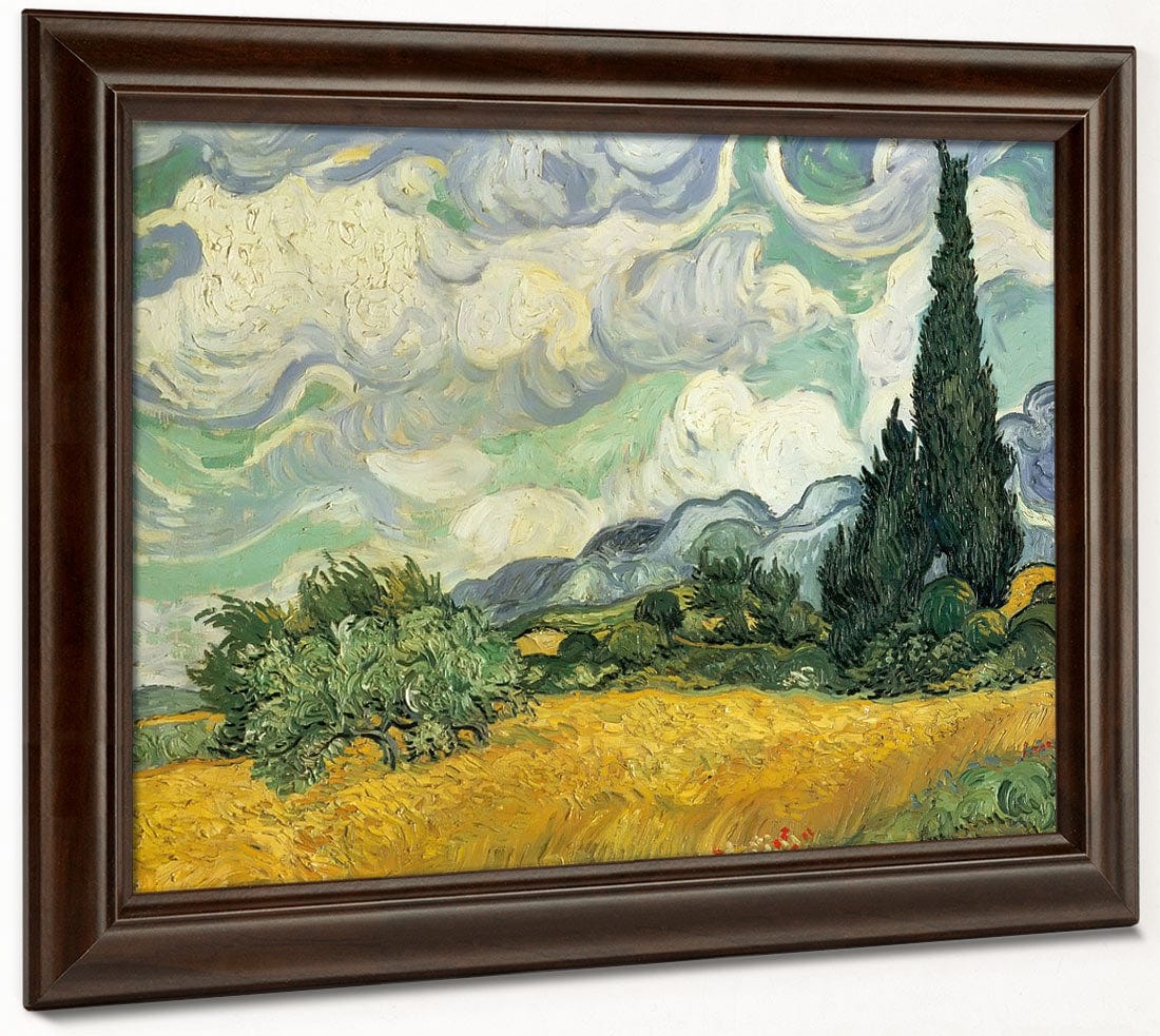 Wheat Field With Cypresses At The Haute Galline Near Eygalieres By Vincent Van Gogh Fine Art Print 2