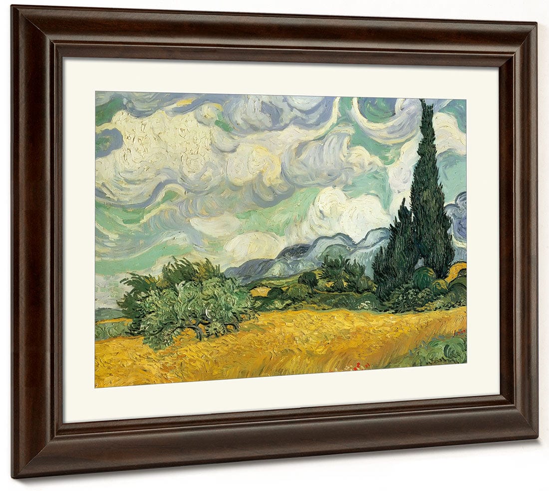 Wheat Field With Cypresses At The Haute Galline Near Eygalieres By Vincent Van Gogh Fine Art Print 2