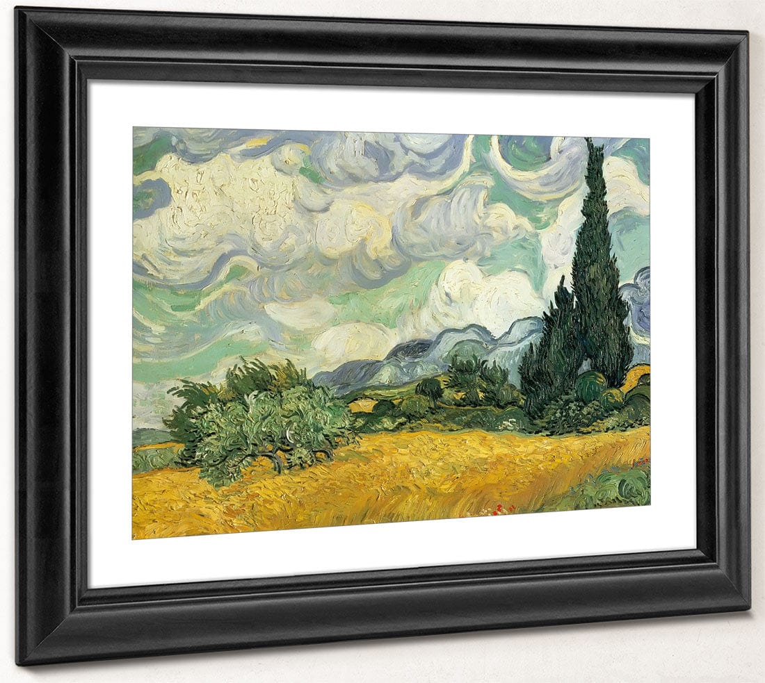 Wheat Field With Cypresses At The Haute Galline Near Eygalieres By Vincent Van Gogh Fine Art Print 2
