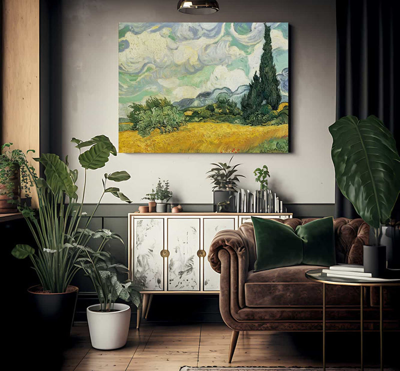 Wheat Field With Cypresses At The Haute Galline Near Eygalieres By Vincent Van Gogh Fine Art Print 2