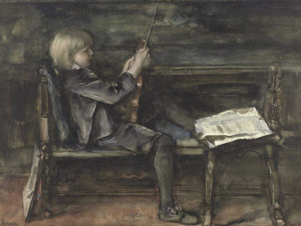 Willem With Violin 1899 By Matthijs Maris Fine Art Print 2