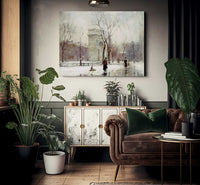 Winter In Washington Square By Paul Cornoyer Fine Art Print 2