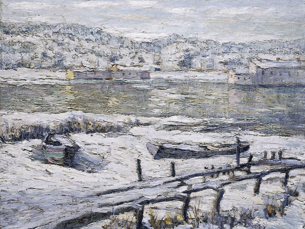 Winter Landscape By Ernest Lawson Fine Art Print 2