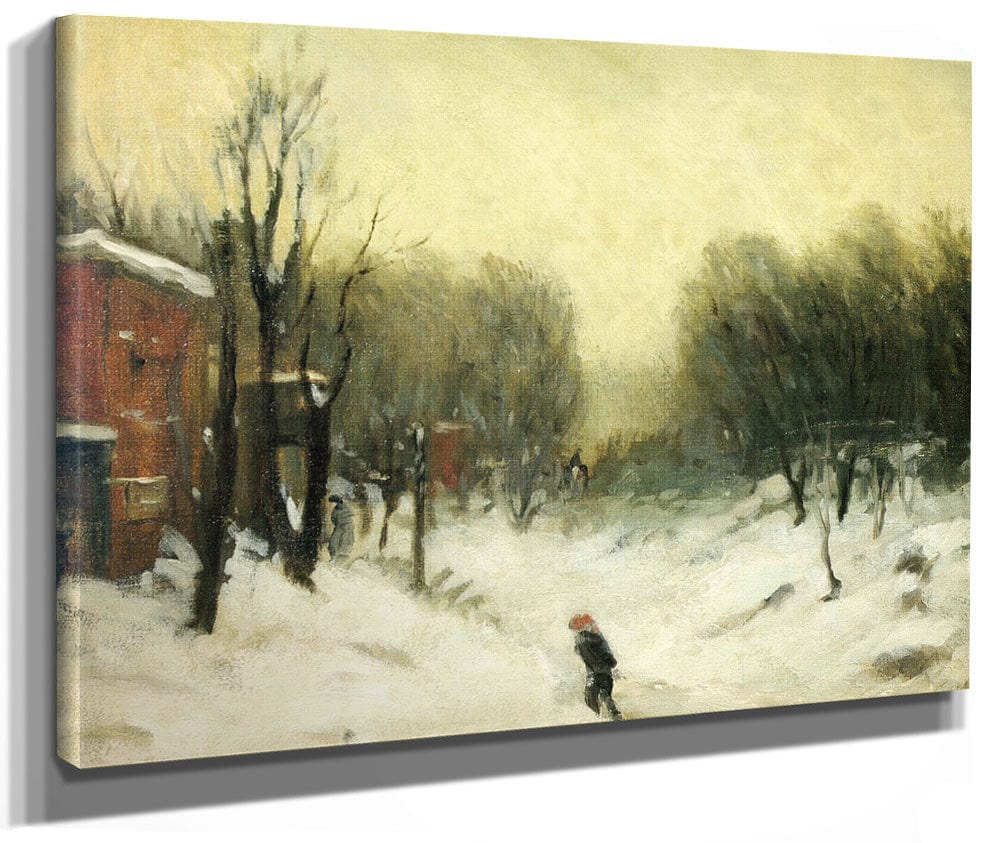 Winter Landscape Central Park 1902 By Robert Henri Fine Art Print 2