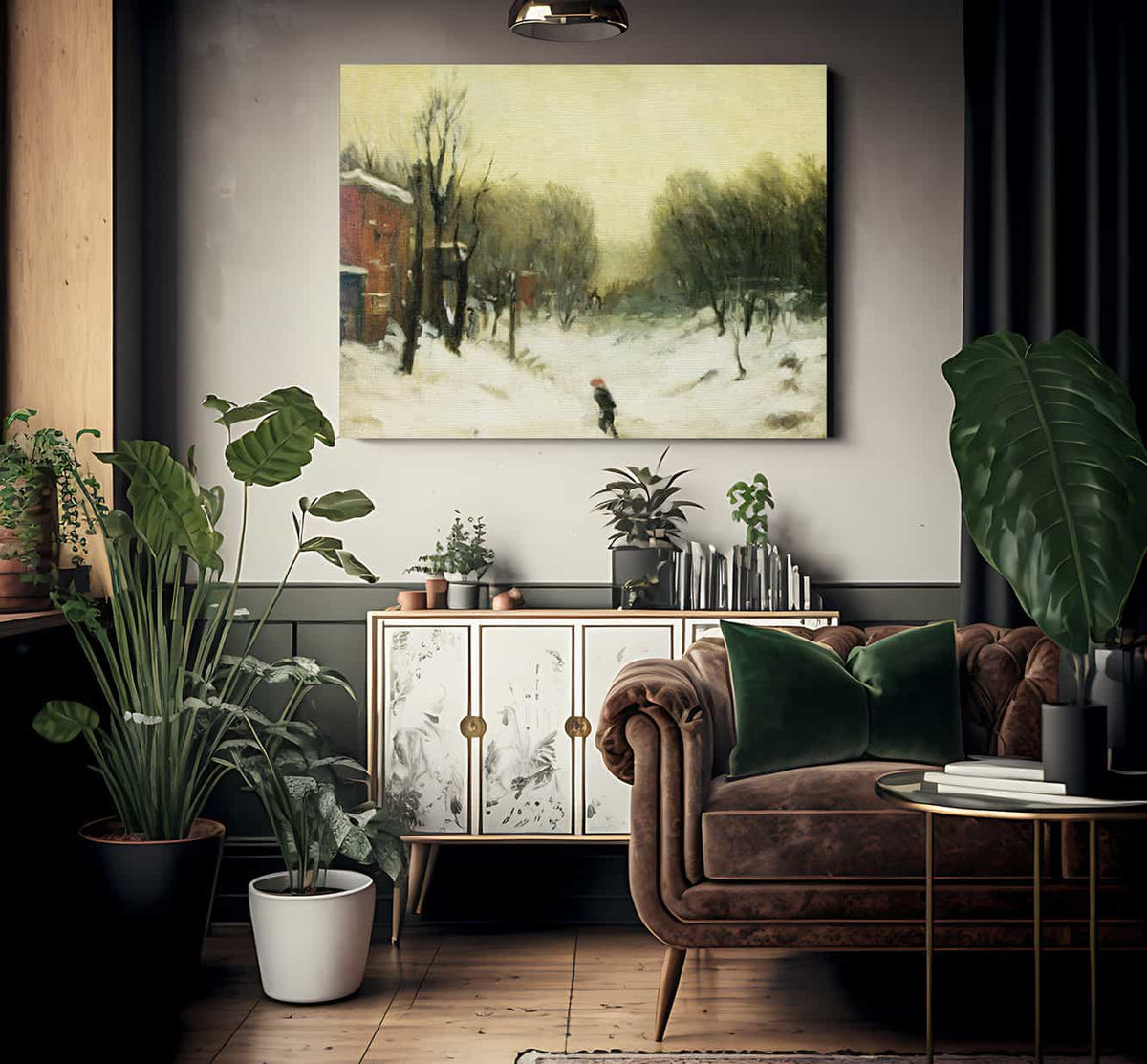 Winter Landscape Central Park 1902 By Robert Henri Fine Art Print 2