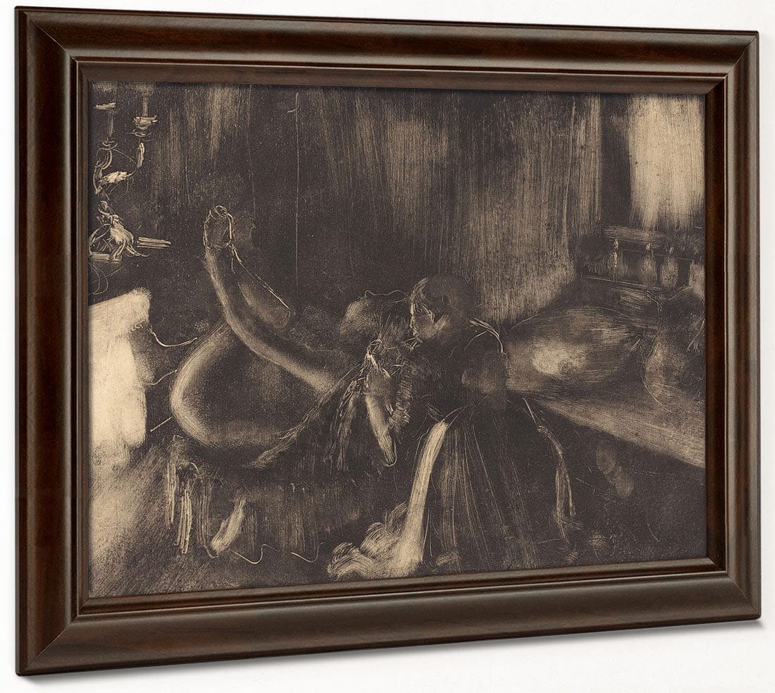 Woman By A Fireplace By Edgar Degas Fine Art Print 2
