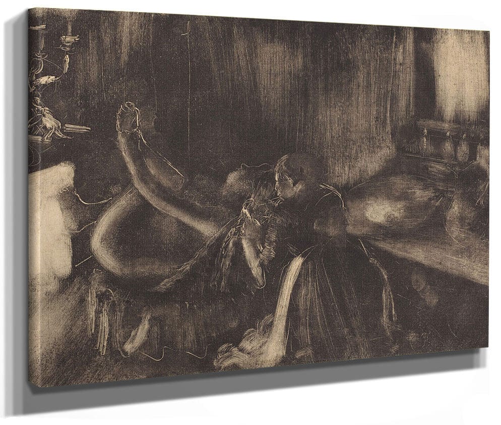 Woman By A Fireplace By Edgar Degas Fine Art Print 2