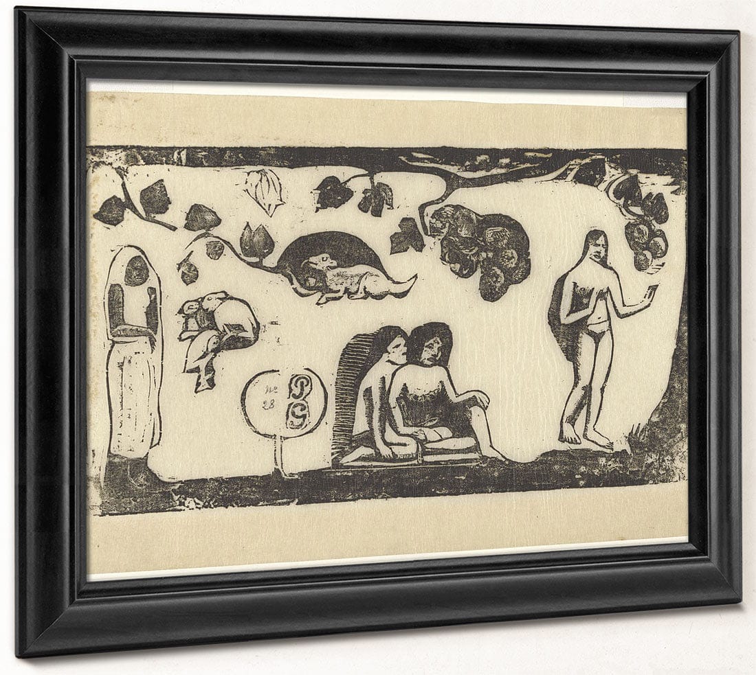 Women, Animals, And Foliage By Paul Gauguin Fine Art Print 2