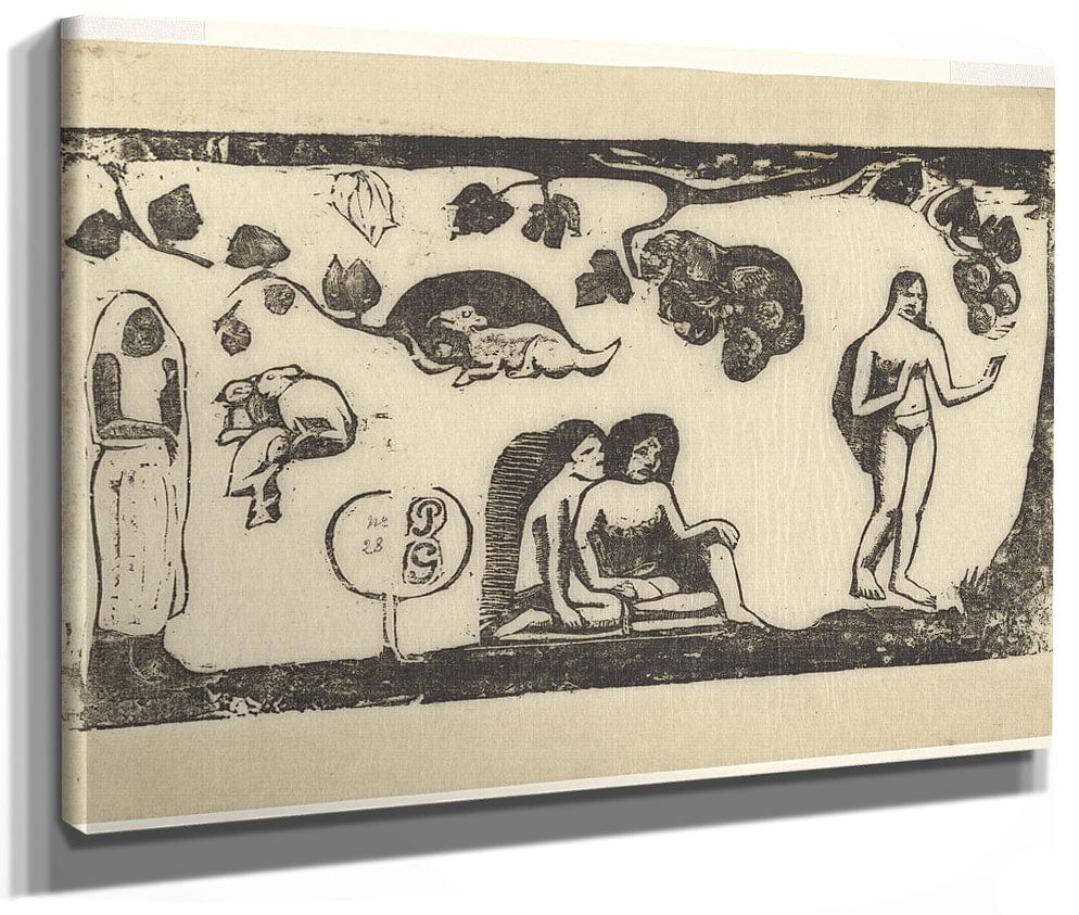 Women, Animals, And Foliage By Paul Gauguin Fine Art Print 2