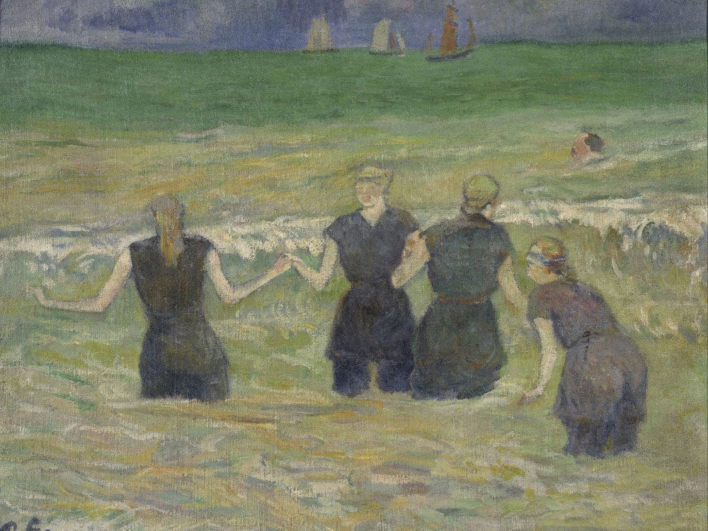 Women Bathing By Paul Gauguin Fine Art Print 2