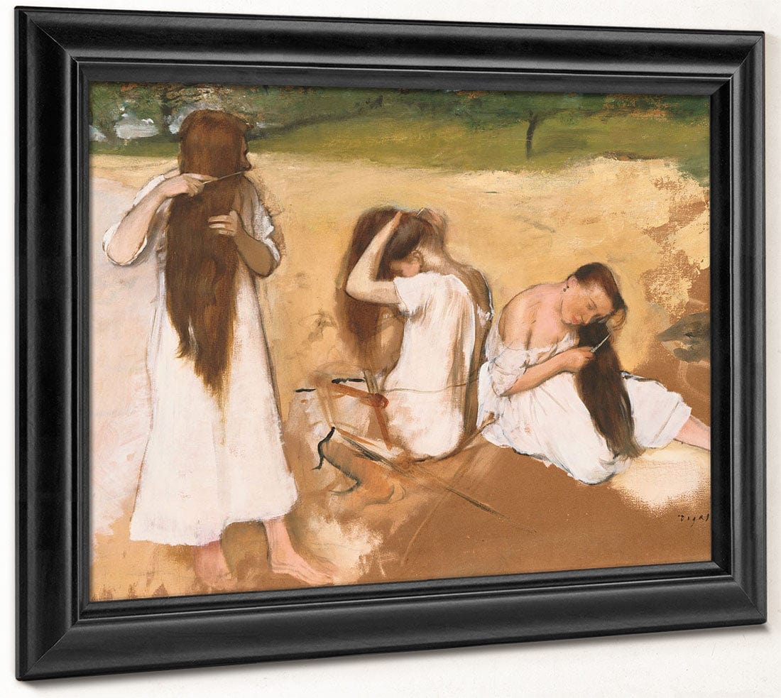 Women Combing Their Hair By Edgar Degas Fine Art Print 2