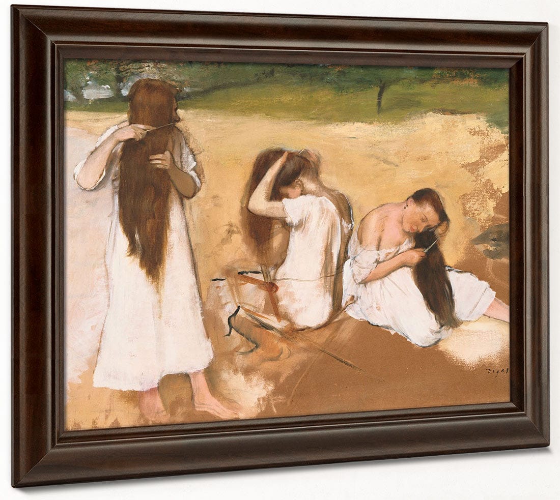 Women Combing Their Hair By Edgar Degas Fine Art Print 2