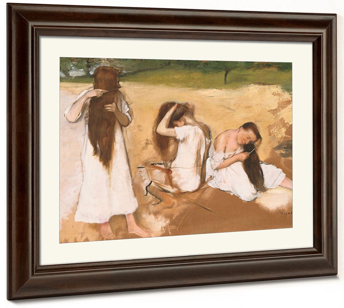 Women Combing Their Hair By Edgar Degas Fine Art Print 2