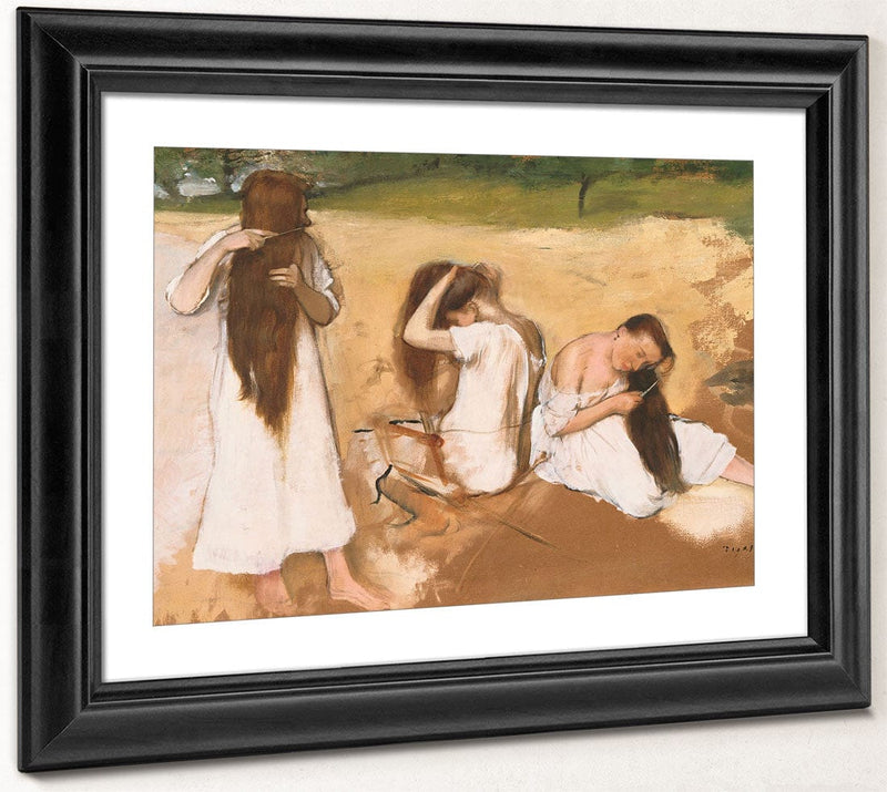 Women Combing Their Hair By Edgar Degas Fine Art Print 2