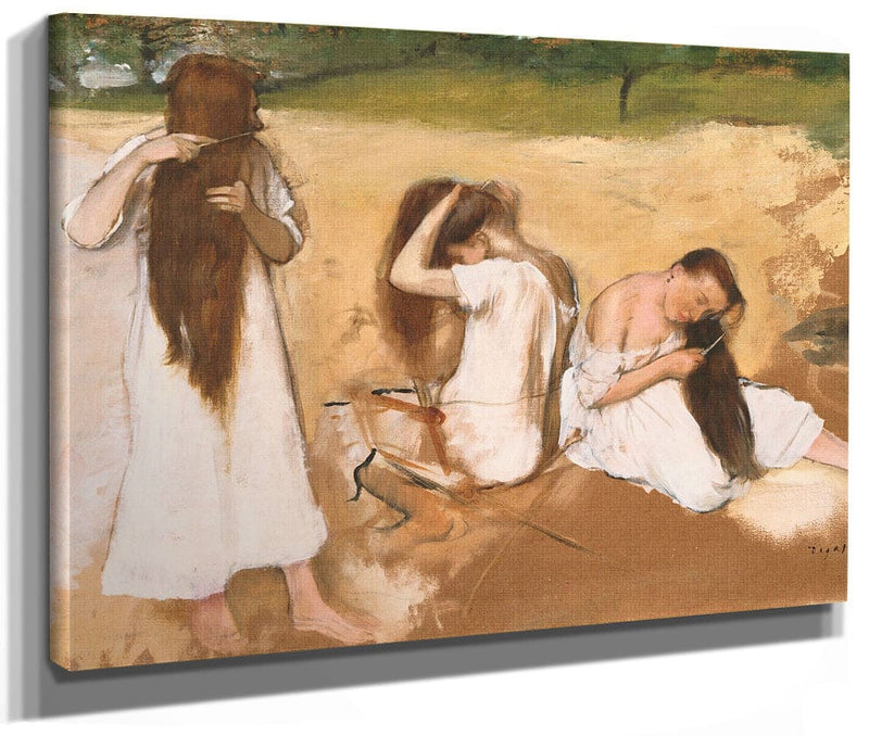 Women Combing Their Hair By Edgar Degas Fine Art Print 2