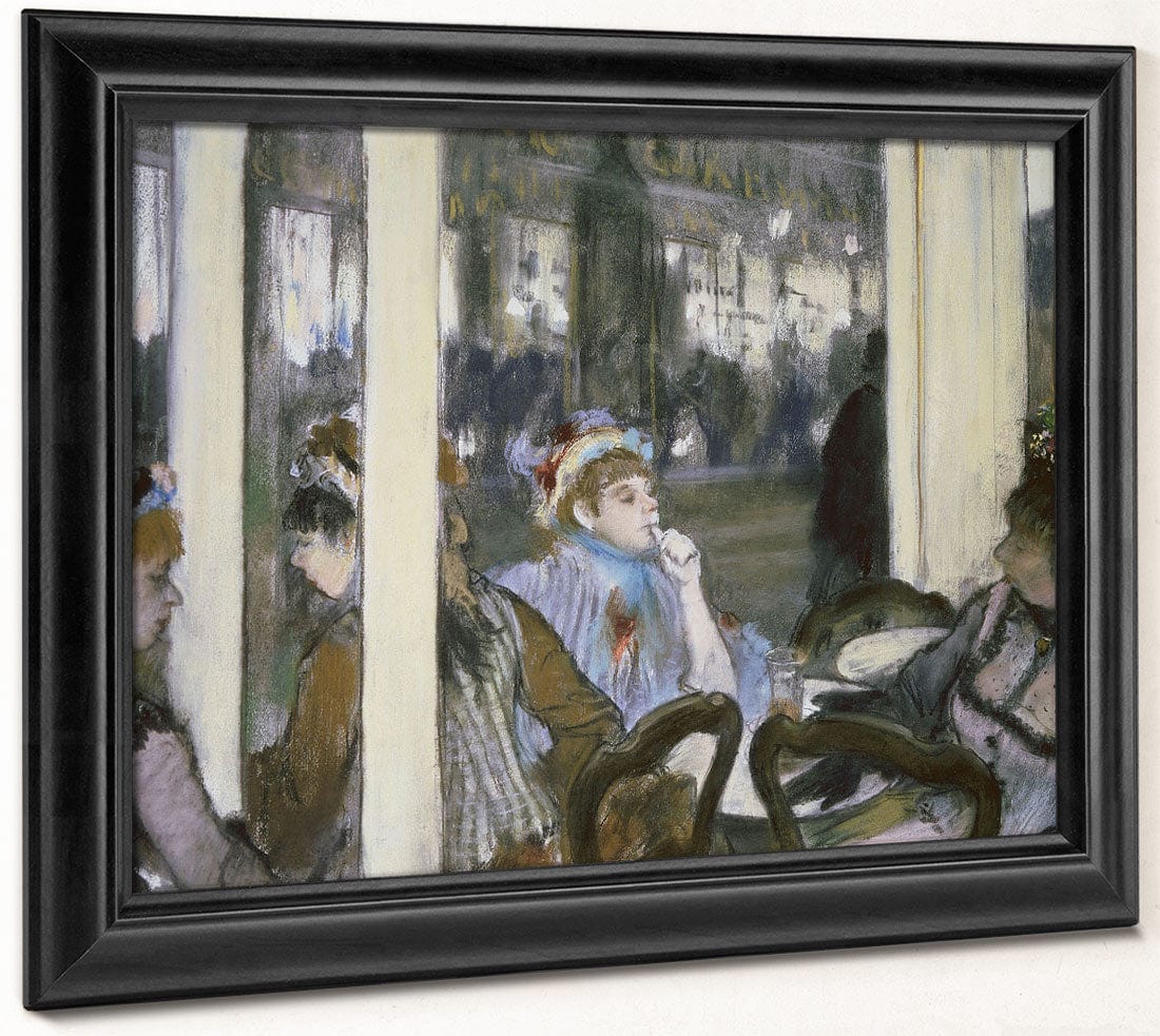 Women On A Cafe Terrace By Edgar Degas Fine Art Print 2