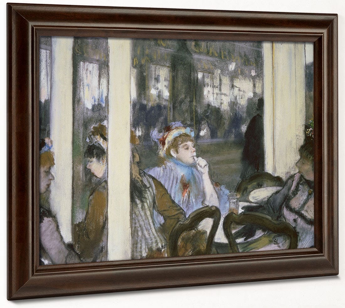 Women On A Cafe Terrace By Edgar Degas Fine Art Print 2