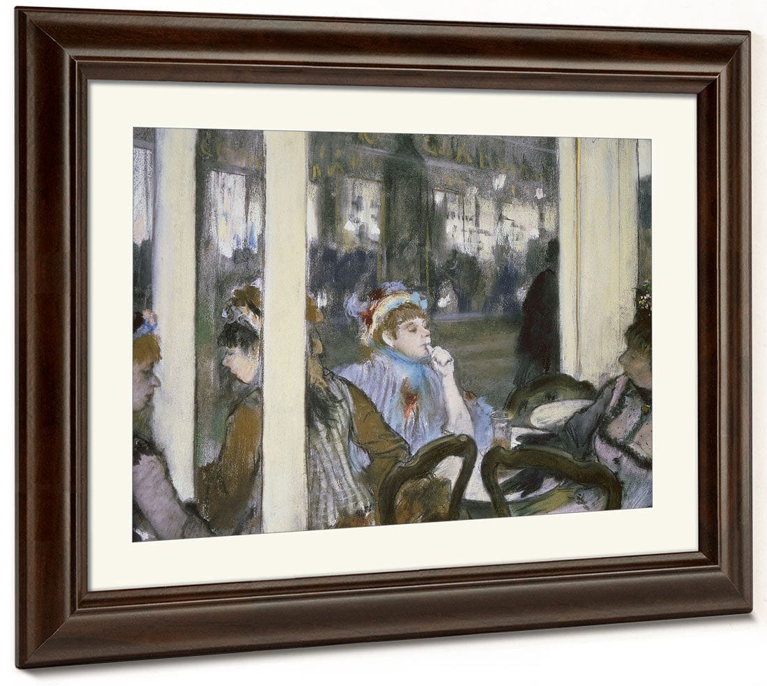 Women On A Cafe Terrace By Edgar Degas Fine Art Print 2