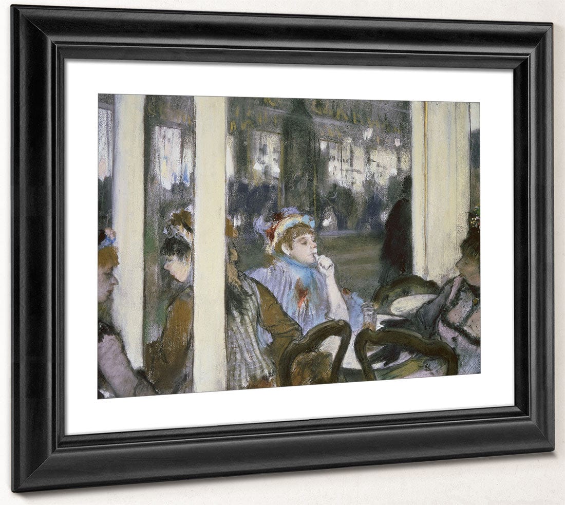 Women On A Cafe Terrace By Edgar Degas Fine Art Print 2
