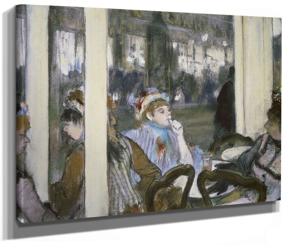 Women On A Cafe Terrace By Edgar Degas Fine Art Print 2