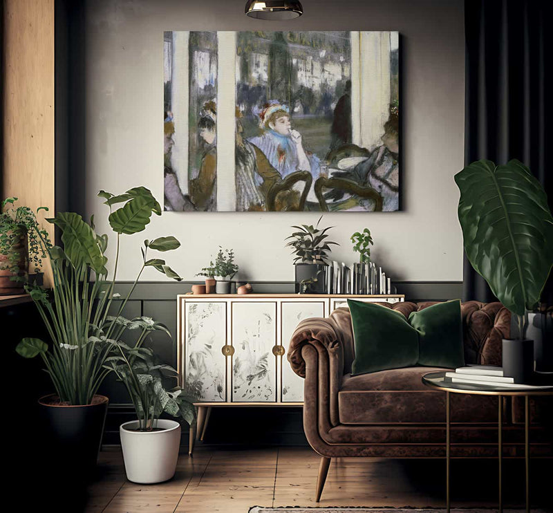 Women On A Cafe Terrace By Edgar Degas Fine Art Print 2