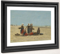Women On The Beach At Berck By Eugene Boudin Fine Art Print 2