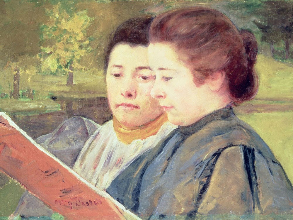 Women Reading By Mary Cassatt Fine Art Print 2