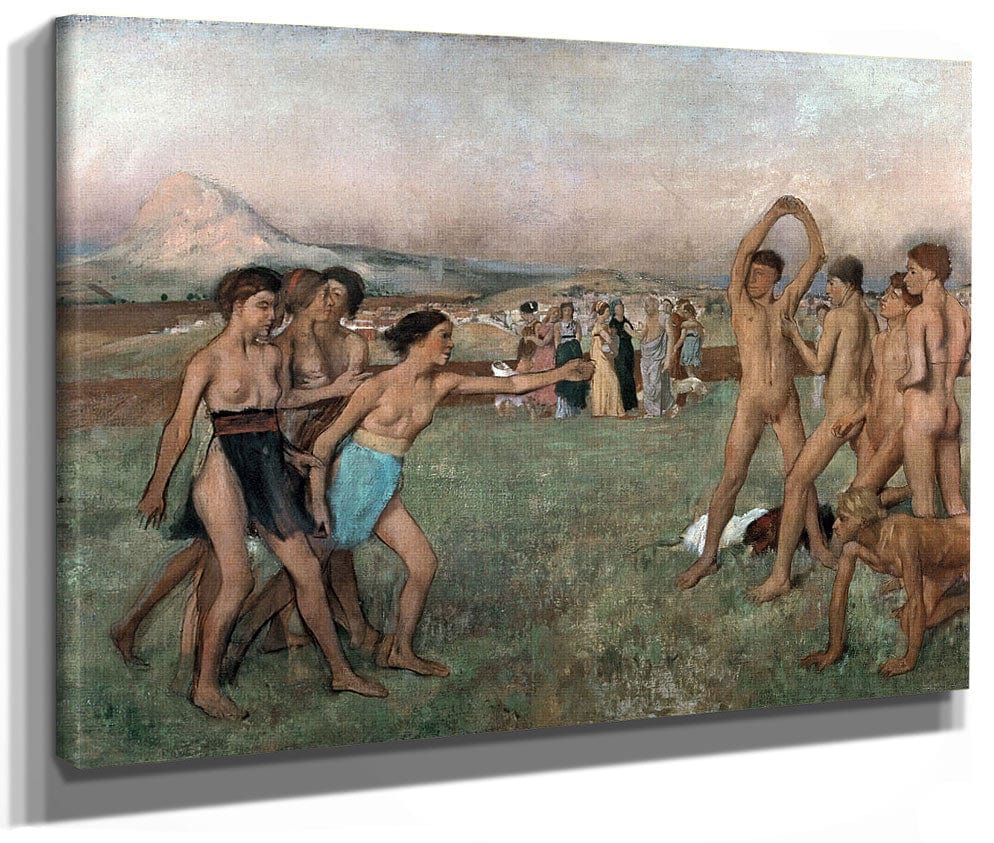 Young Spartans Exercising By Edgar Degas Fine Art Print 2