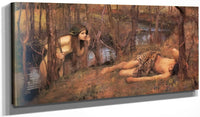 20" x 10" / Canvas Wrap A Naiad By John Waterhouse Fine Art Print