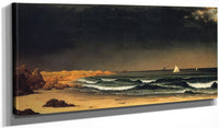 20" x 10" / Canvas Wrap Approaching Storm Beach Near Newport By Martin Johnson Heade Fine Art Print