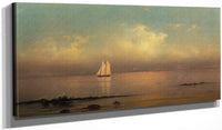 20" x 10" / Canvas Wrap Becalmed Long Island Sound By Martin Johnson Heade Fine Art Print