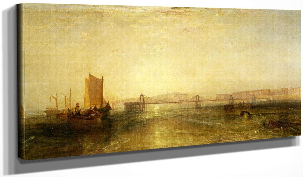 20" x 10" / Canvas Wrap Brighton From The Sea By Joseph Mallord William Turner Fine Art Print