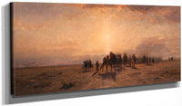 20" x 10" / Canvas Wrap Caravan In The Desert By Colman Samuel Fine Art Print