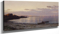 20" x 10" / Canvas Wrap Coastal View At Sunset By Alfred Thompson Bricher Fine Art Print