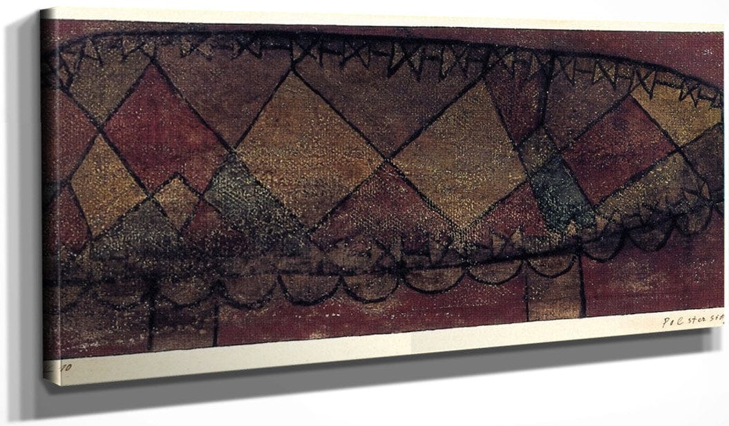 20" x 10" / Canvas Wrap Cushioned Seat By Paul Klee Fine Art Print
