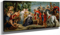 20" x 10" / Canvas Wrap David Meeting Abigail By Peter Paul Rubens Fine Art Print