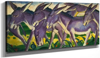 20" x 10" / Canvas Wrap Donkey Frieze By Franz Marc Fine Art Print