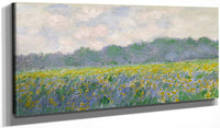 20" x 10" / Canvas Wrap Field Of Yellow Irises At Giverny By Claude Monet Fine Art Print