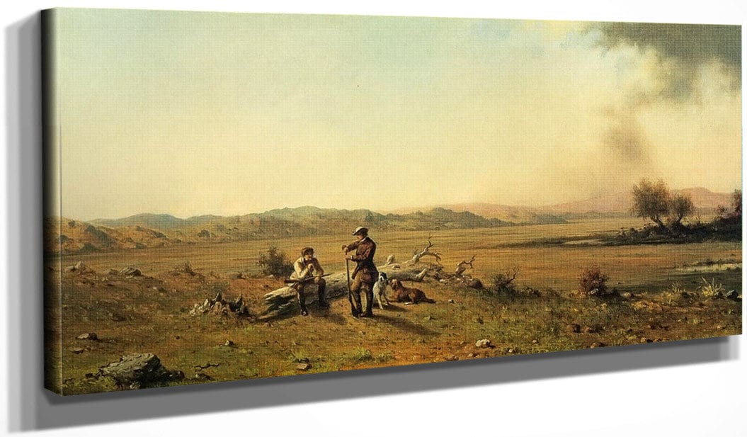 20" x 10" / Canvas Wrap Hunters Resting By Martin Johnson Heade Fine Art Print