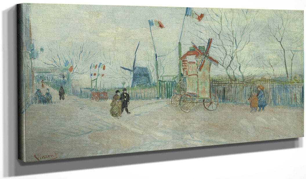 20" x 10" / Canvas Wrap Impasse Des Deux Frères By Vincent Van Gogh Fine Art Print