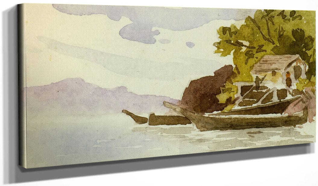 20" x 10" / Canvas Wrap Indian Canoes By In By Harbour By Ii By Emily Carr Fine Art Print