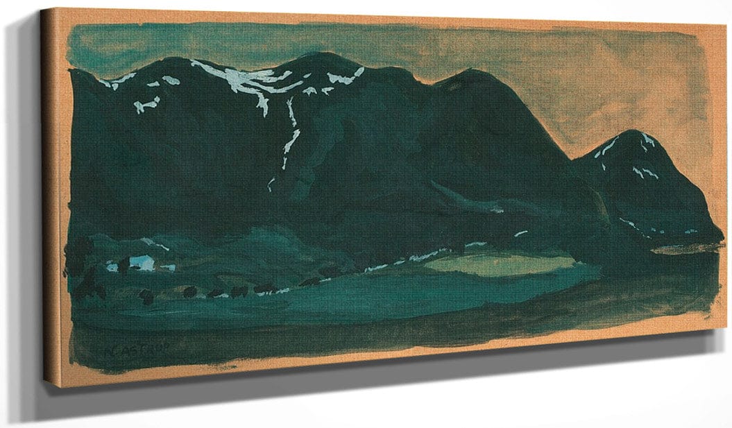 20" x 10" / Canvas Wrap Landscape From Ålhus By Nicolai Astrup Fine Art Print