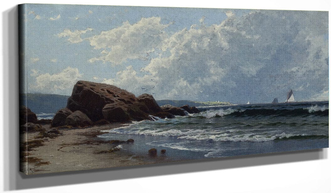 20" x 10" / Canvas Wrap Low Tide, Hetherington's Cove, Grand Manan By Alfred Thompson Bricher Fine Art Print