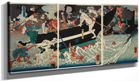 20" x 10" / Canvas Wrap Masakiyo Conquering Korea 1864 By Tsukioka Yoshitoshi Fine Art Print