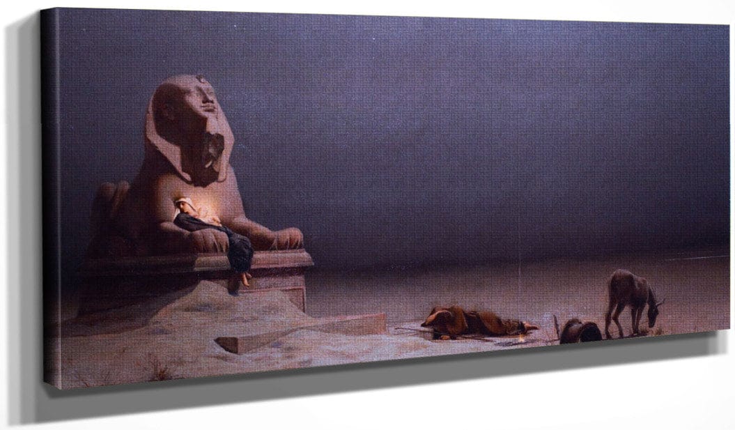 20" x 10" / Canvas Wrap Merson Rest On The Flight Into Egypt By Luc Olivier Merson Fine Art Print