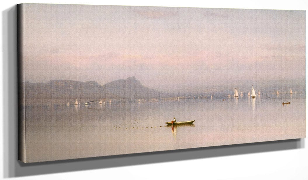 20" x 10" / Canvas Wrap Morning In The Hudson, Haverstraw Bay By Sanford Robinson Gifford Fine Art Print