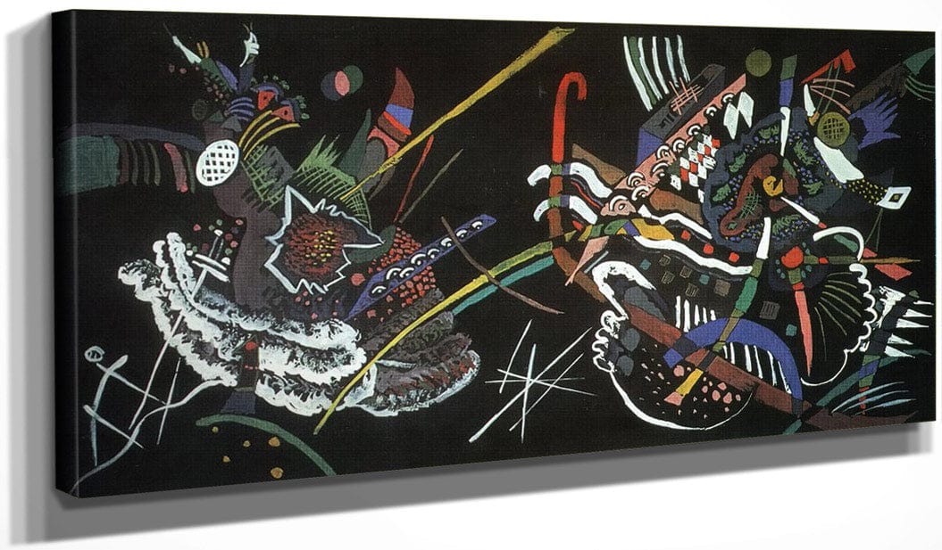 20" x 10" / Canvas Wrap Mural In The Unjuried Art Show Wall B By Wassily Kandinsky Fine Art Print