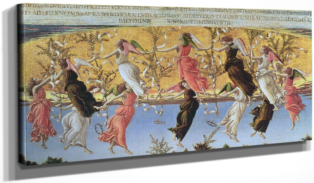 20" x 10" / Canvas Wrap Mystic Nativity A By Sandro Botticelli Fine Art Print