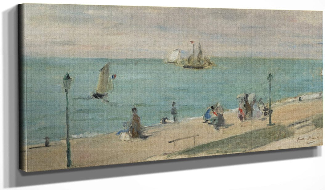 20" x 10" / Canvas Wrap On The Beach (Sur La Plage) By Berthe Morisot Fine Art Print