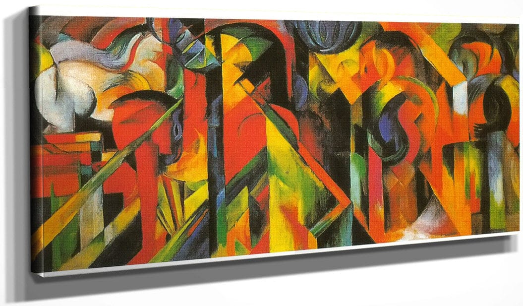 20" x 10" / Canvas Wrap Stable By Franz Marc Fine Art Print